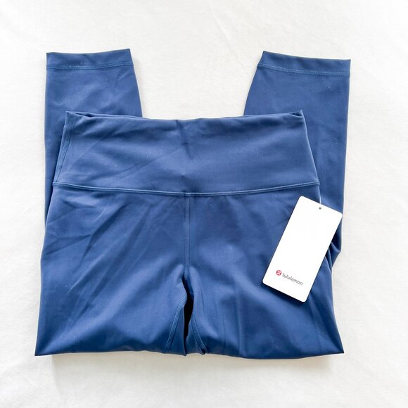 Lululemon Wunder Train HR Crop Leggings Size 10 - Mineral Blue - Picture 4 of 4
